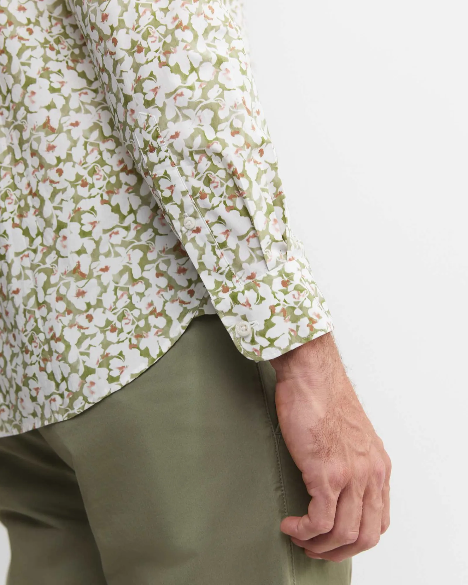 Online Sportscraft George Long Sleeve Print Shirt in Green Multi GreenMulti