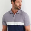 Best Sportscraft Gerard Stripe Polo in Blue Multi BlueMulti