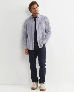 Outlet Sportscraft Gibson Long Sleeve Check Shirt in Fig
