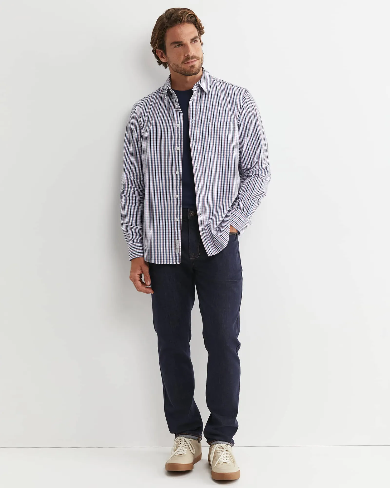 Outlet Sportscraft Gibson Long Sleeve Check Shirt in Fig