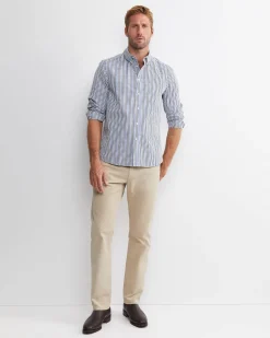 Outlet Sportscraft Gibson Long Sleeve Check Shirt in Cobalt