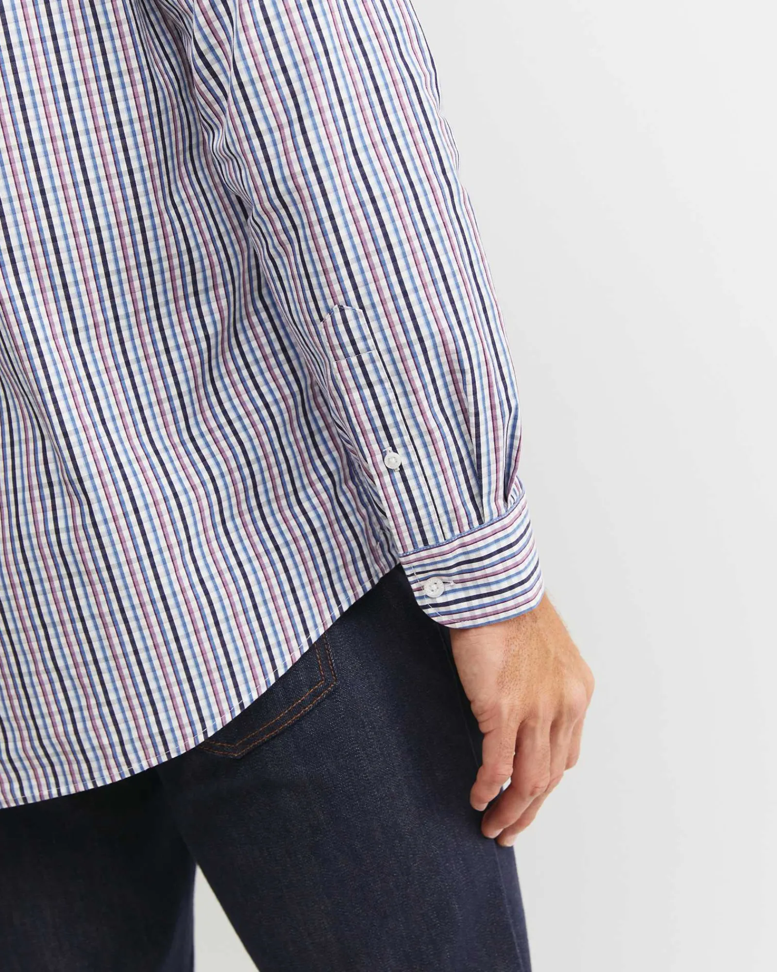 Outlet Sportscraft Gibson Long Sleeve Check Shirt in Fig