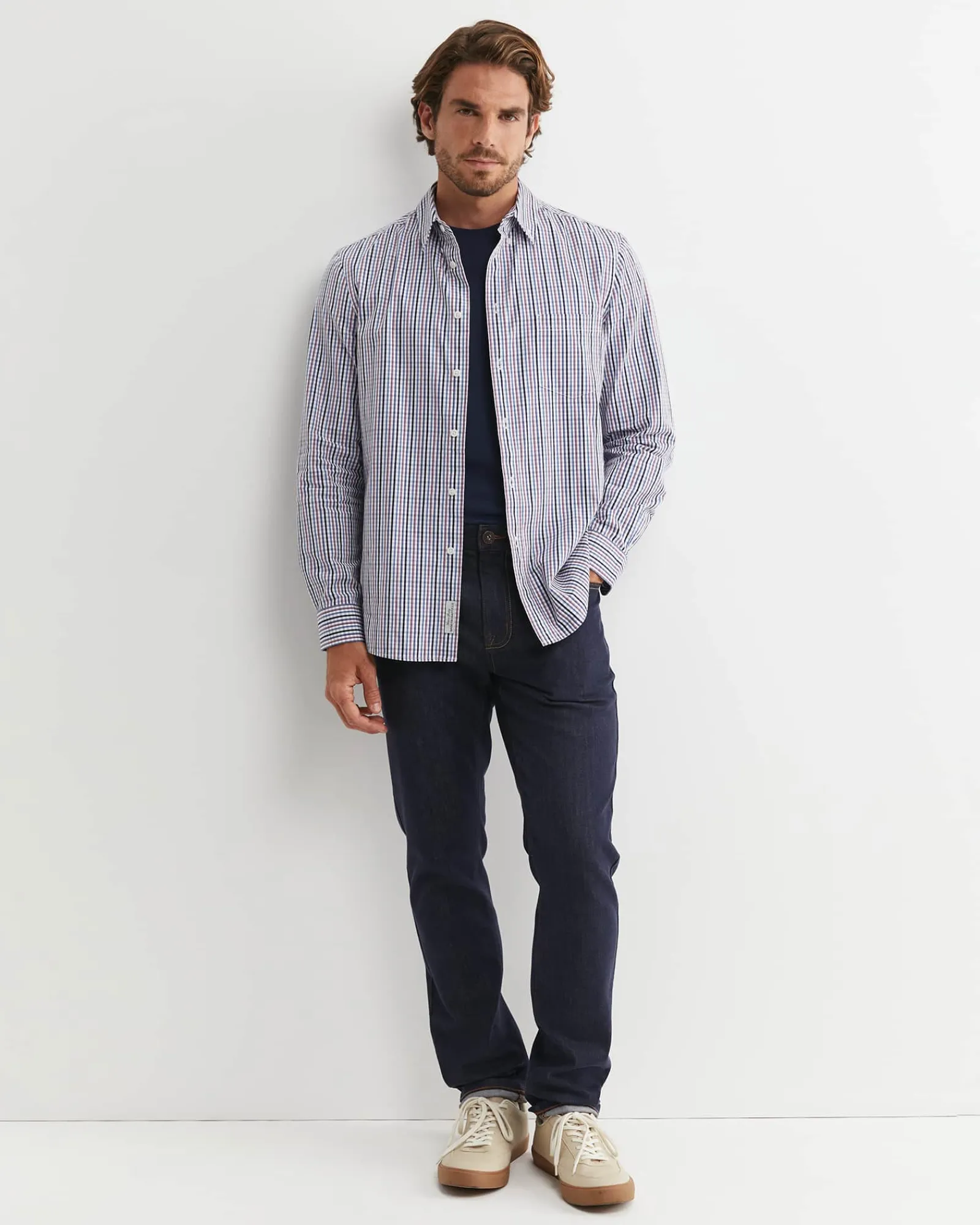 Outlet Sportscraft Gibson Long Sleeve Check Shirt in Fig