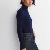 Discount Sportscraft Gigi Babywool Mock Neck Top in Navy
