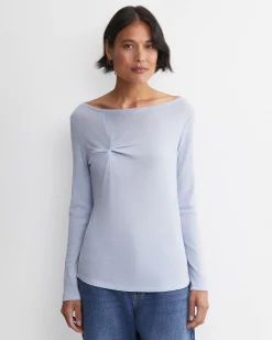 Fashion Sportscraft Gigi Babywool Twist Top in Ice Blue IceBlue