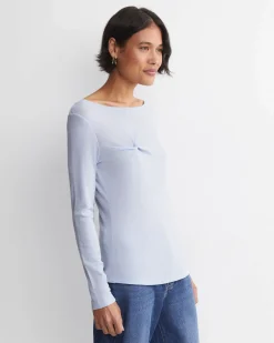 Fashion Sportscraft Gigi Babywool Twist Top in Ice Blue IceBlue