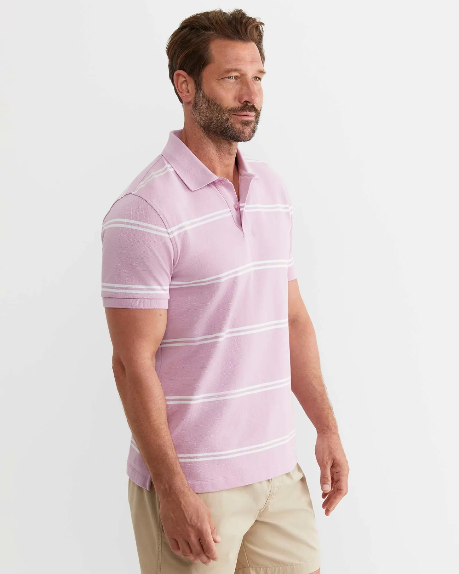 Discount Sportscraft Hall Polo in Dusty Pink DustyPink