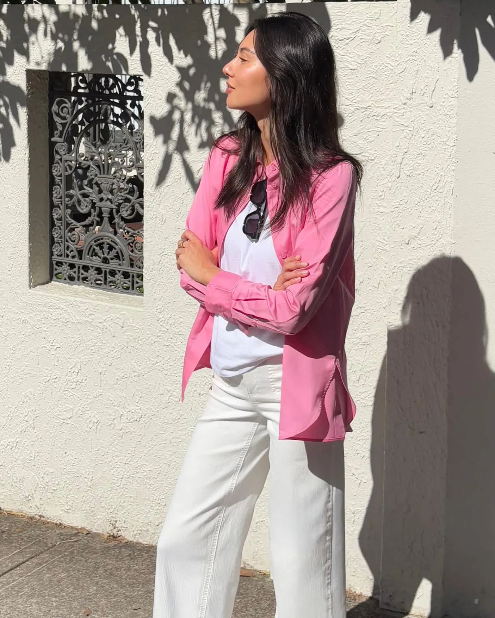 Hot Sportscraft Hannah Cotton Silk Shirt in Roseberry