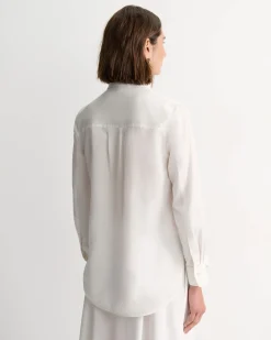 Best Sportscraft Hannah Cotton Silk Shirt in White