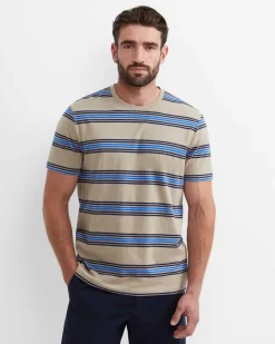 New Sportscraft Harden Stripe Tee in Natural