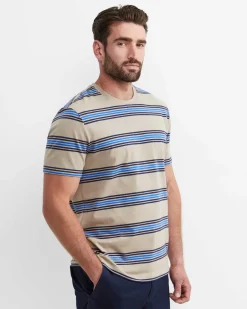 New Sportscraft Harden Stripe Tee in Natural