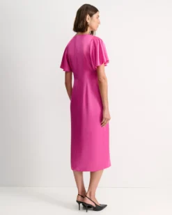 Online Sportscraft Harlow Ruffle Midi Dress in Grape