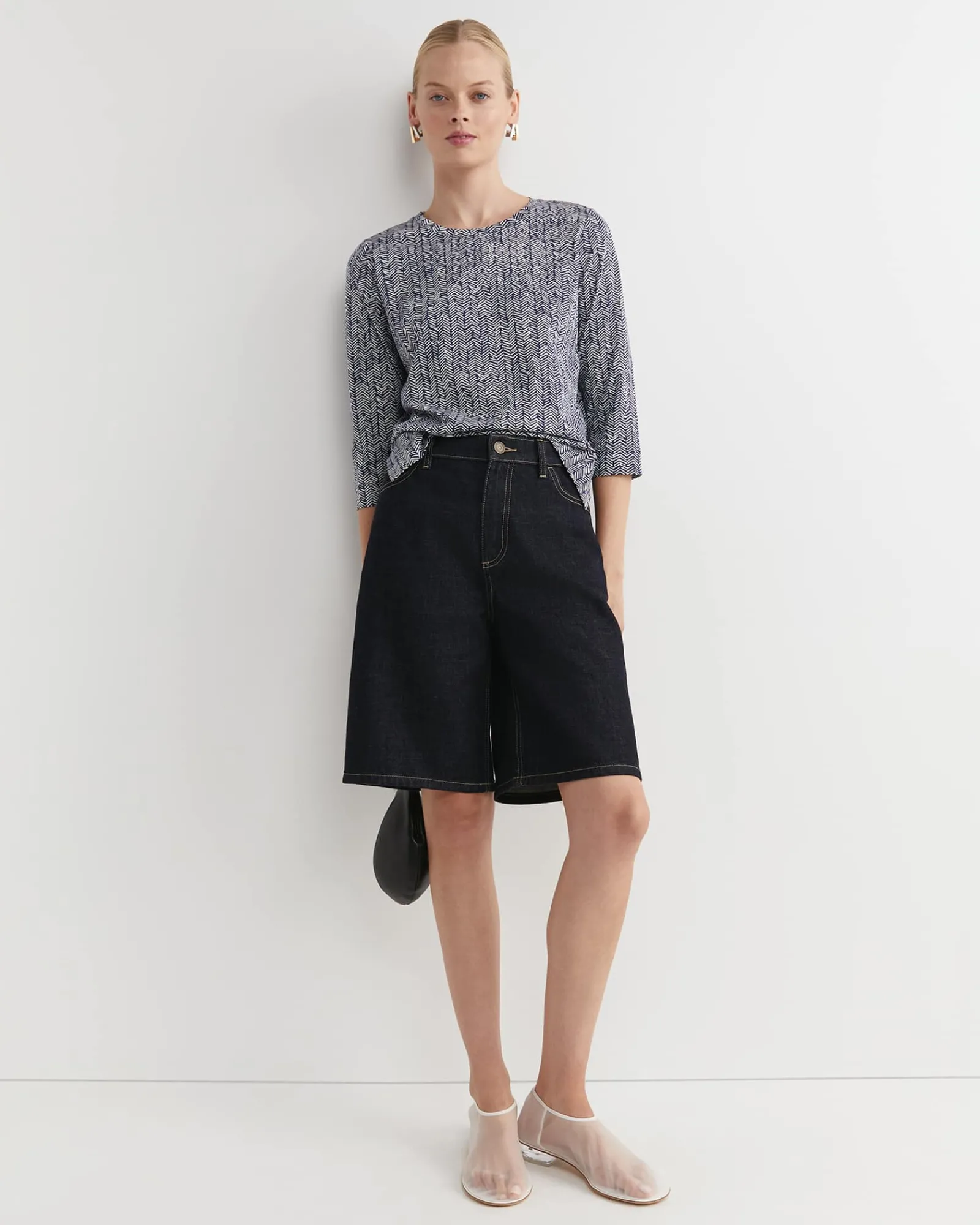 Online Sportscraft Harriet Mercerised Tee in Navy Multi NavyMulti