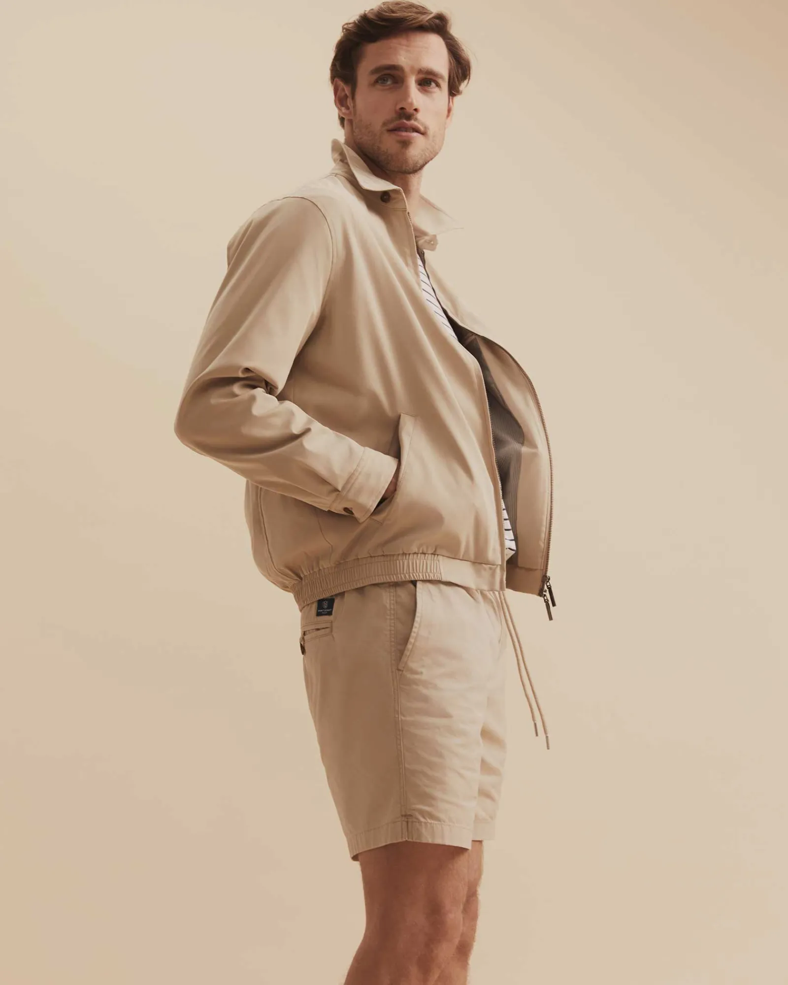 Hot Sportscraft Harrington Jacket in Limestone