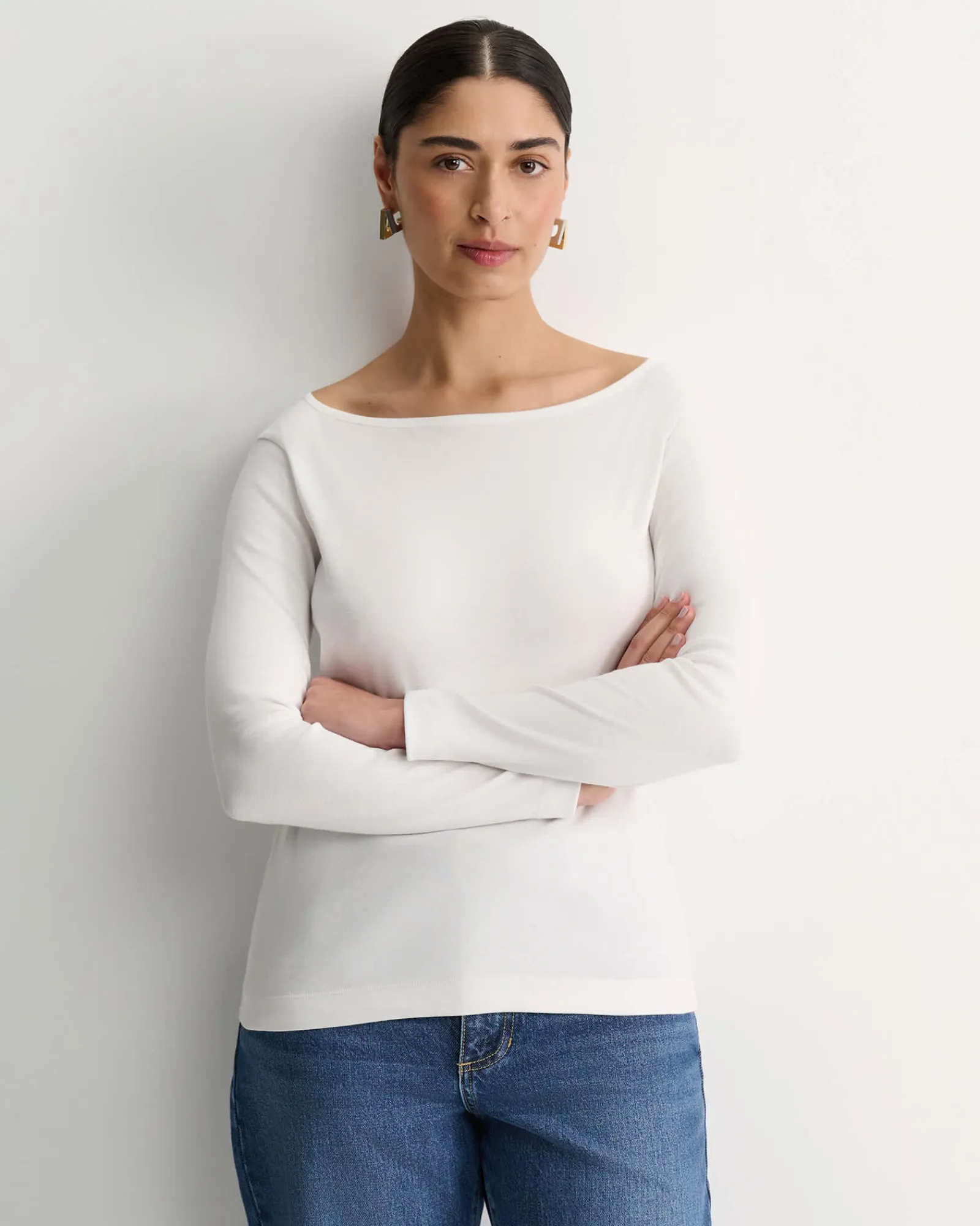 Best Sportscraft Heidi Long Sleeve Rib Tee in White