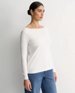 Best Sportscraft Heidi Long Sleeve Rib Tee in White