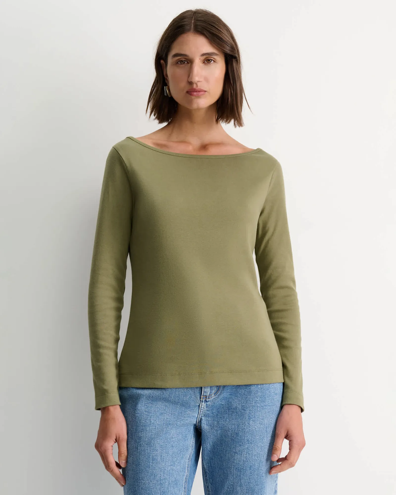 Discount Sportscraft Heidi Long Sleeve Rib Tee in Khaki