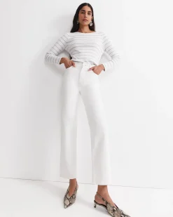 Sale Sportscraft Heidi Long Sleeve Rib Tee in Whitegrey Melange White/greyMelange