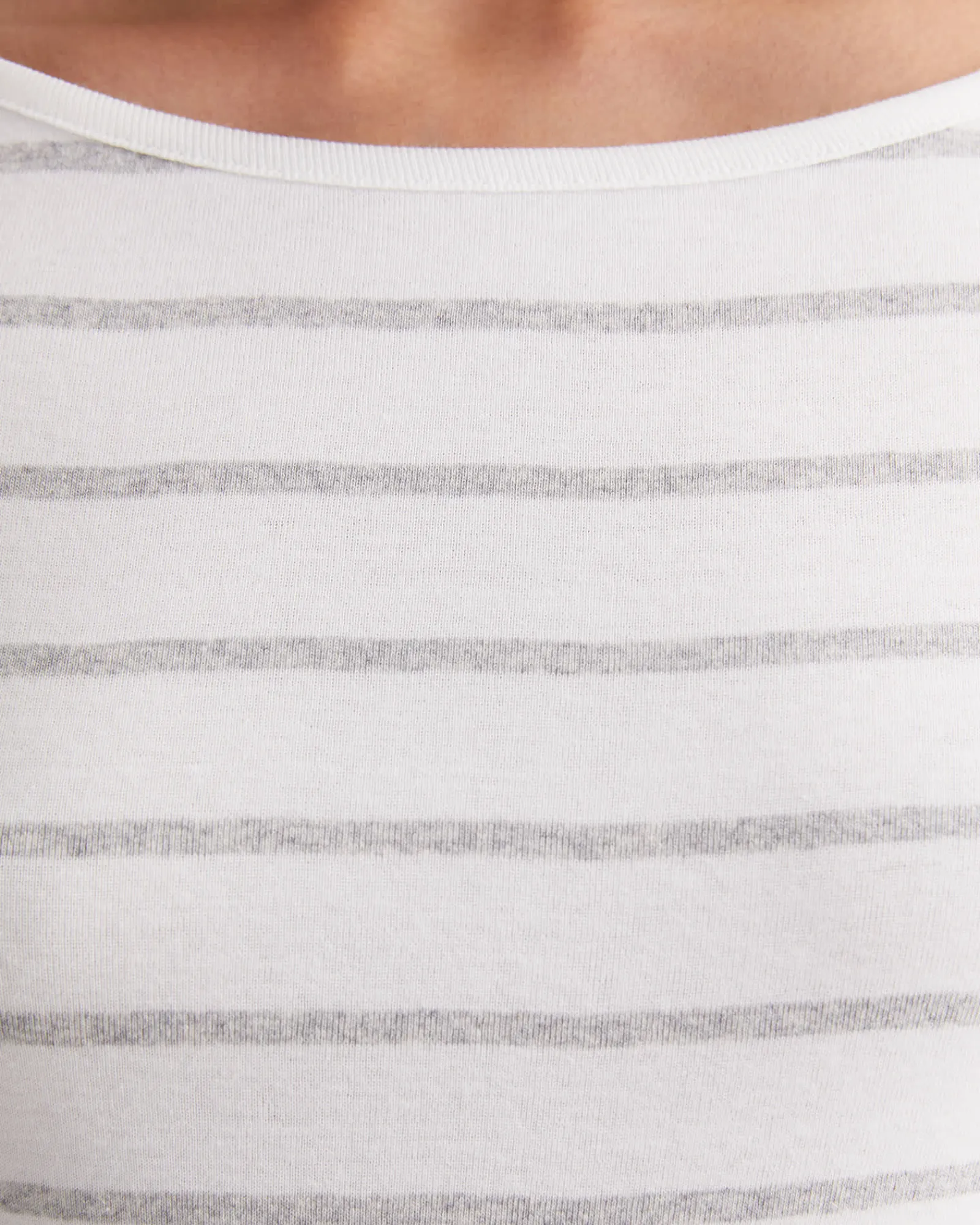 Sale Sportscraft Heidi Long Sleeve Rib Tee in Whitegrey Melange White/greyMelange