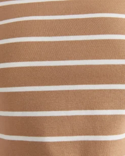 Online Sportscraft Heidi Long Sleeve Rib Tee in Tanwhite Tan/white
