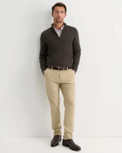 Best Sportscraft Henry Merino Quarter Zip Knit in Truffle