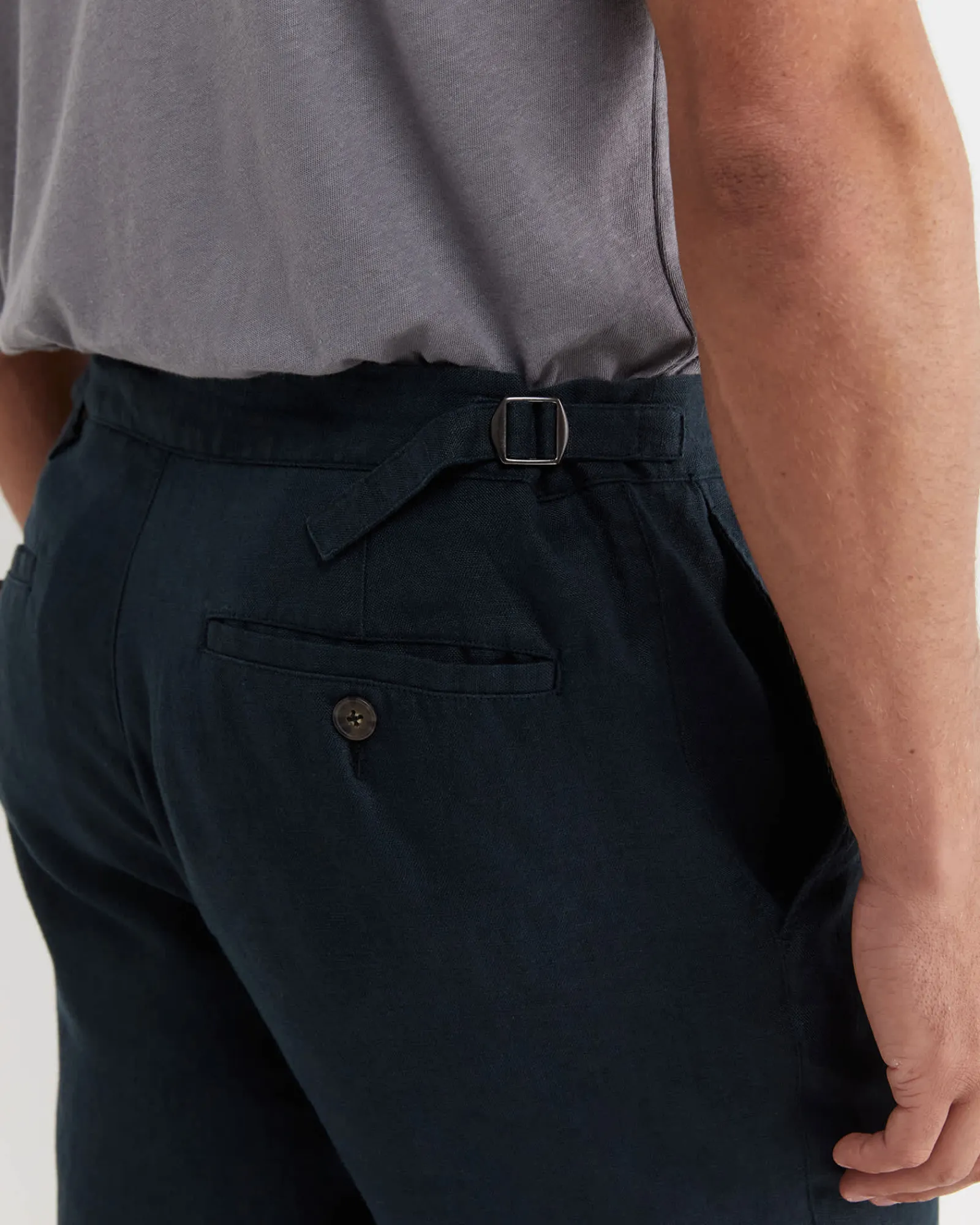 Online Sportscraft Holland Linen Short in Washed Black WashedBlack