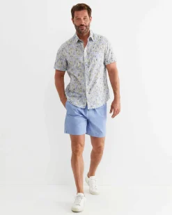 Online Sportscraft Howley Short Sleeve Cotton Shirt in Whitemulti White/multi