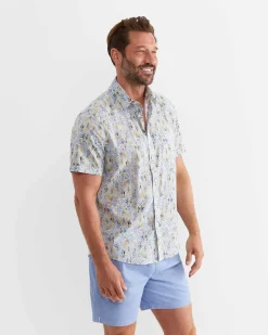 Online Sportscraft Howley Short Sleeve Cotton Shirt in Whitemulti White/multi