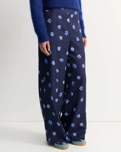 Best Sportscraft Ila Wide Leg Pant in Multi Navy MultiNavy