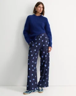 Best Sportscraft Ila Wide Leg Pant in Multi Navy MultiNavy