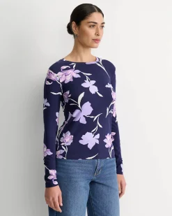 Discount Sportscraft Iris Long Sleeve Magic Tee in Navy Multi NavyMulti