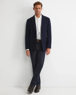 Online Sportscraft Italian Moleskin Blazer in Navy