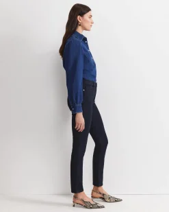 New Sportscraft Jackie High Waist Skinny Jean in Dark Wash DarkWash