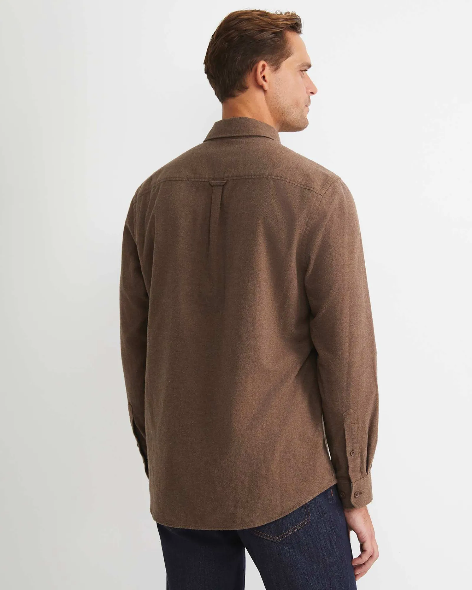 Best Sportscraft Jarron Long Sleeve Shirt in Cafe Melange CafeMelange