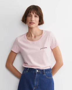 Online Sportscraft Joanna Cotton Melange Tee in Pink Melange PinkMelange