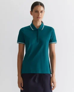 Outlet Sportscraft Jodie Pique Polo in Teal
