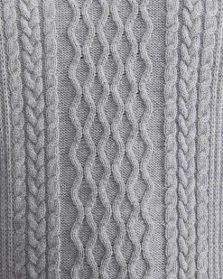 Best Sportscraft Joshua Cable Crew Knit in Grey Melange GreyMelange