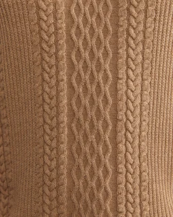 Hot Sportscraft Joshua Cable Crew Knit in Toffee