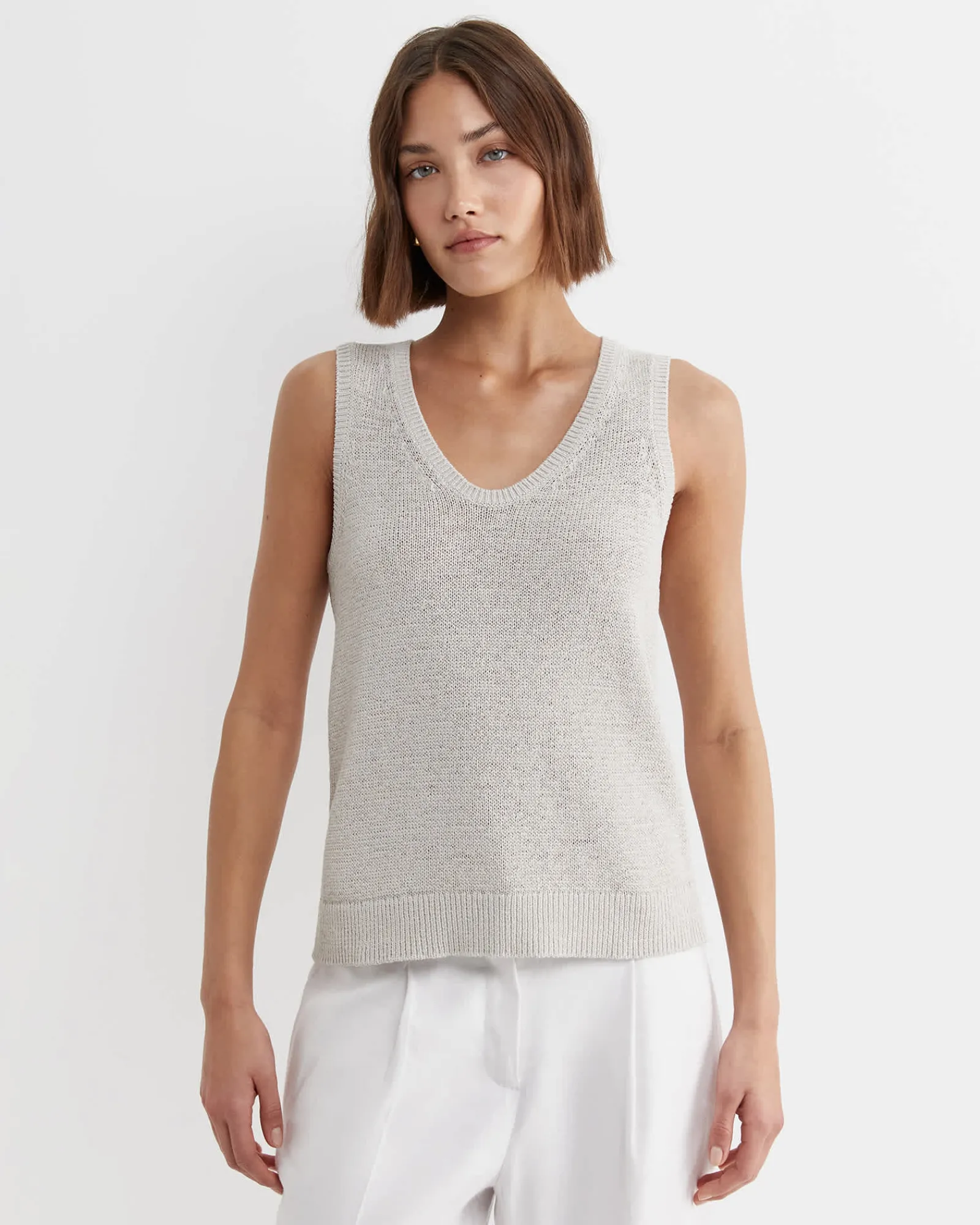 Outlet Sportscraft Josie Tape Yarn Singlet in String