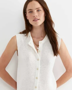 Online Sportscraft Josie Tape Yarn Vest in White