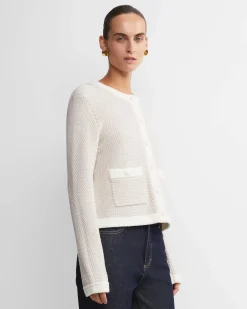 Hot Sportscraft Joyce Merino Wool Cardigan in Chalk