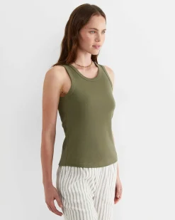Best Sportscraft Julia Rib Tank in Khaki