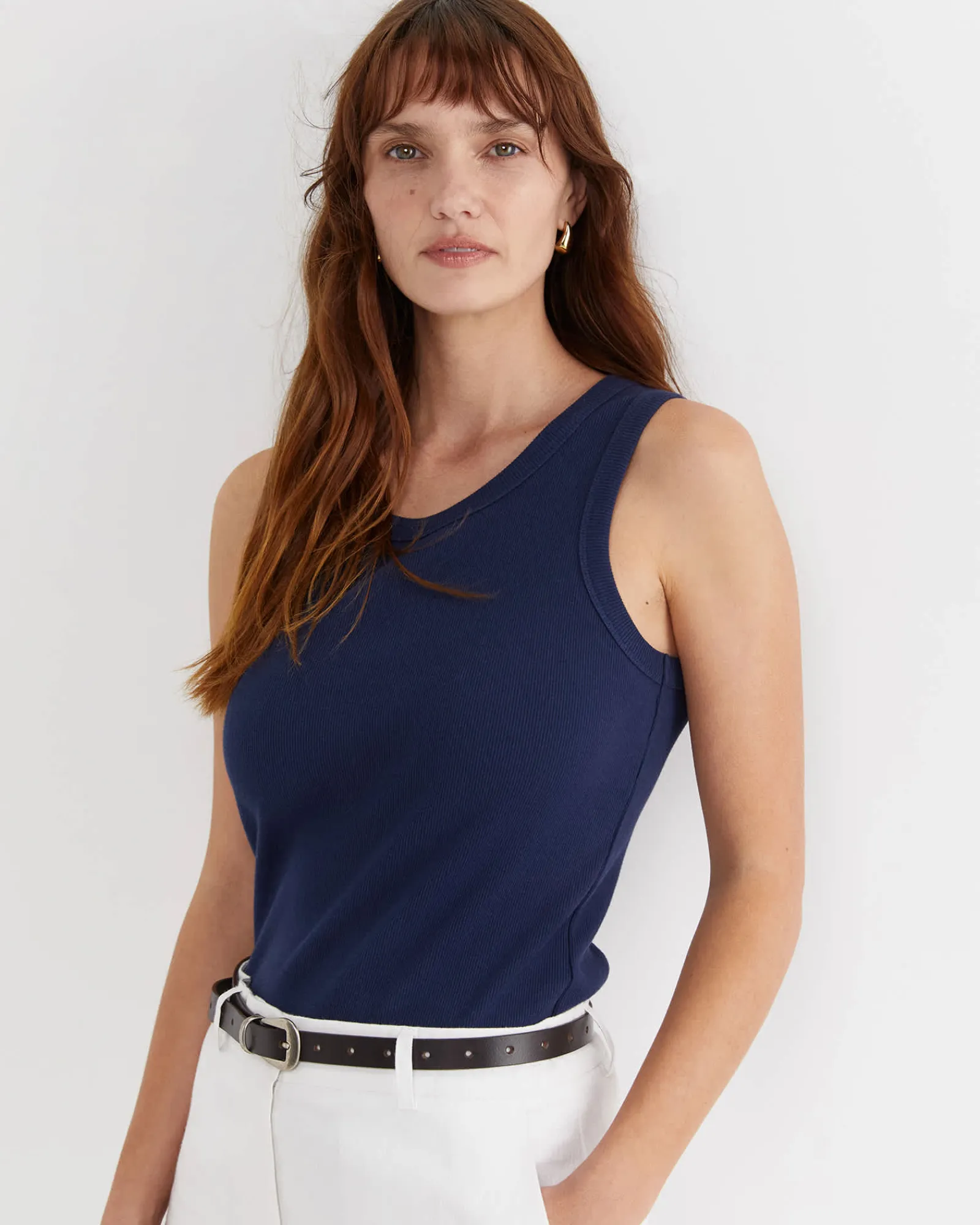Sale Sportscraft Julia Rib Tank in Navy