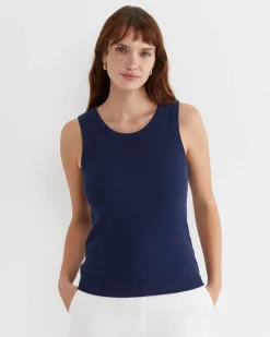 Sale Sportscraft Julia Rib Tank in Navy