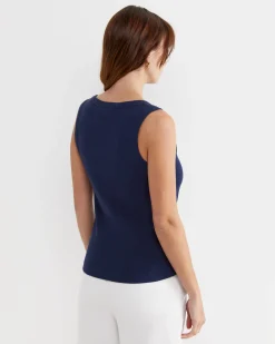 Sale Sportscraft Julia Rib Tank in Navy