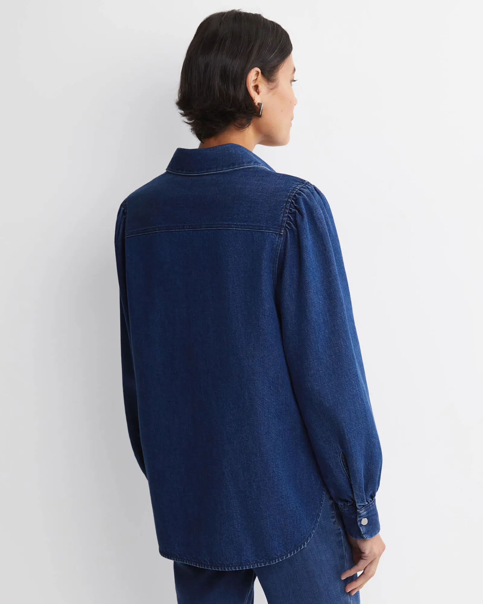 Best Sportscraft Kali Long Sleeve Denim Blouse in Denim Mid Wash DenimMidWash