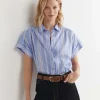 Best Sportscraft Lacey Ladder Stitch Shirt in Blue Multi BlueMulti