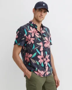 New Sportscraft Lane Print Shirt in Green