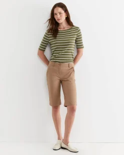 Clearance Sportscraft Laura Chino Short in Tan