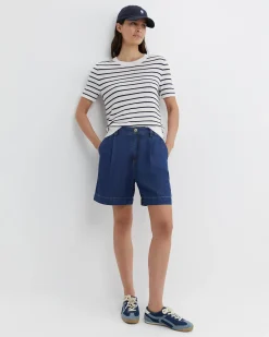 Clearance Sportscraft Laurina Knit Tee in Ivorynavy Ivory/navy